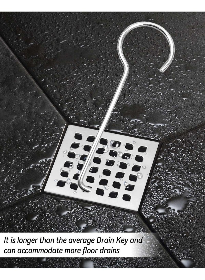 2 جهاز كمبيوتر شخصي تصريف مفتاح رفع الخطاف ، الفولاذ المقاوم للصدأ الفضة تصريف الشبكة سحب رفع مفتاح للدش تصريف التنظيف اليومي - Image 2